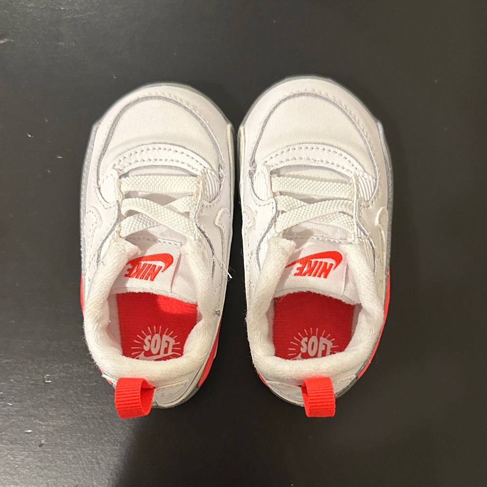 Nike Kids Red and White Sneakers